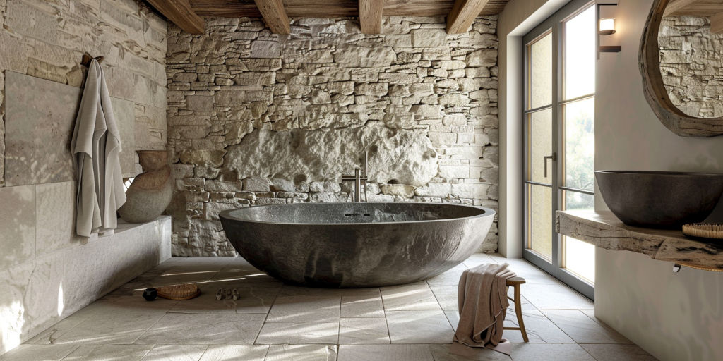 View of The Allure of Natural Stone in Bathroom Design - Stone Countertop Info